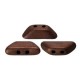 Cuentas de vidrio Tinos® par Puca® - Dark Bronze Mat 23980/84415